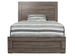 Mor Furniture Bedroom Sets|Naialyn Panel Bed, Dresser, Mirror & Nightstand In , Full Gray