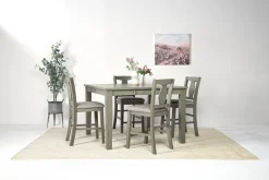Mor Furniture Seating For 4|Counter Height Dining Sets|Napa Counter Height Extendable Dining Table & 4 Stools In Brown