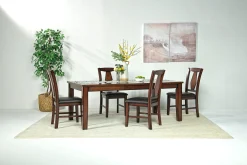 Mor Furniture Seating For 4|Dining Room Sets|Napa Extendable Dining Table & 4 Chairs In Brown