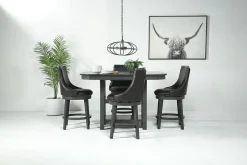 Mor Furniture Dining Tables|New Haven Adjustable Height Extendable Dining Table In Brown