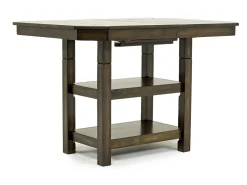 Mor Furniture Seating For 6|Counter Height Dining Sets|New Haven Counter Height Adjustable Extendable Dining Table & 6 Stools In Brown
