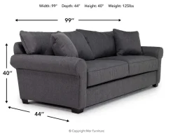 Mor Furniture Sofas|Nicco Sofa In Zander Charcoal