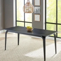 Mor Furniture Dining Tables|Nicoya Dining Table In Black Sintered Stone