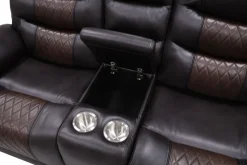 Mor Furniture Reclining Sofas|Loveseats|Nikko Reclining Console Loveseat In Brown