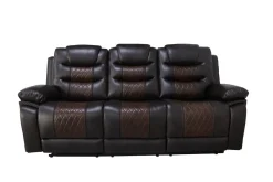 Mor Furniture Reclining Sofas|Nikko Reclining Sofa & Console Loveseat In Brown
