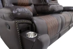 Mor Furniture Reclining Sofas|Nikko Reclining Sofa & Console Loveseat In Brown