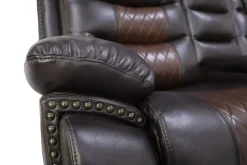 Mor Furniture Reclining Sofas|Nikko Reclining Sofa & Console Loveseat In Brown