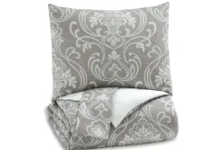 Mor Furniture Duvets & Coverlets|Duvets & Coverlets|Noel Comforter Set In Gray & Tan, Queen