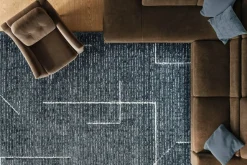 Mor Furniture Shop All Rugs|Nube Glow Rug In Ash Blue, 5’ X 7’