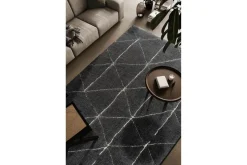 Mor Furniture Shop All Rugs|Nube Halo Rug In Anthracite/Ivory, 5’ X 8’