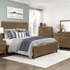 Mor Furniture Bedroom Sets|Oaklyn Panel Bed, Dresser, Mirror & Nightstand In Brown, Queen
