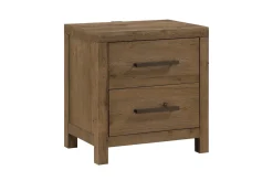 Mor Furniture Bedroom Sets|Oaklyn Panel Bed, Dresser, Mirror & Nightstand In Brown, Queen