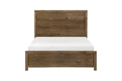 Mor Furniture Bedroom Sets|Oaklyn Panel Bed, Dresser, Mirror & Nightstand In Brown, Queen