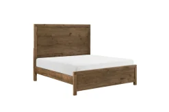 Mor Furniture Beds|Oaklyn Panel Bed In Brown, Queen