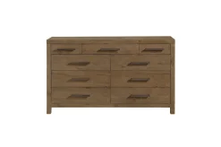 Mor Furniture Bedroom Sets|Oaklyn Upholstered Panel Bed, Dresser, Mirror & Nightstand In Brown, Queen
