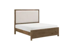 Mor Furniture Upholstered Beds|Beds|Oaklyn Upholstered Panel Bed In Brown, Queen