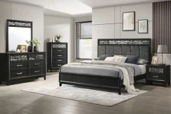 Mor Furniture Beds|Obsidian Panel Bed In , Queen Black