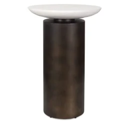 Mor Furniture Outdoor Accent Tables|Olso Outdoor Round Accent Table In Brass