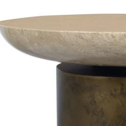 Mor Furniture Outdoor Accent Tables|Olso Outdoor Round Accent Table In Brass