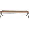 Mor Furniture Dining Benches|One Director'S Leather Bench In Warm Cognac