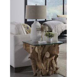 Mor Furniture Sofa & End Tables|One End Table In Warm Teak