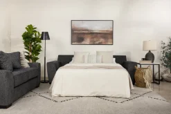 Mor Furniture Sleeper Sofas|Sofas|Oracle Queen Sleeper Sofa W/ Mattress In , Down Envy Ebony