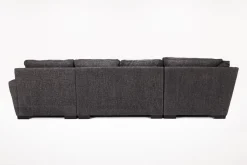 Mor Furniture Sectionals|Oracle Tux Loveseat Chaise Sectional In , Left Facing, Down Envy Ebony