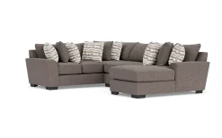 Mor Furniture Sectionals|Oracle Tux Loveseat Chaise Sectional In , Left Facing, Down Envy Ebony