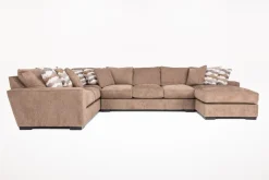 Mor Furniture Sectionals|Oracle Tux Sofa Chaise Sectional In Envy Ebony, Left Facing, Down