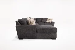 Mor Furniture Sectionals|Oracle Tux Sofa Chaise Sectional In Envy Ebony, Left Facing, Down