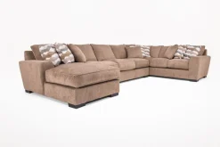 Mor Furniture Sectionals|Oracle Tux Sofa Chaise Sectional In Envy Ebony, Left Facing, Down