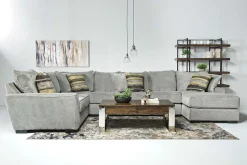 Mor Furniture Sectionals|Oracle Tux Sofa Chaise Sectional In Envy Ebony, Left Facing, Down