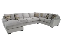 Mor Furniture Sectionals|Oracle Tux Sofa Chaise Sectional In Envy Ebony, Left Facing, Down