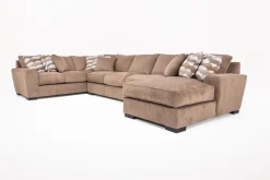 Mor Furniture Sectionals|Oracle Tux Sofa Chaise Sectional In Envy Ebony, Left Facing, Down
