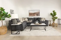 Mor Furniture Sectionals|Oracle Tux Sofa Sectional In , Left Facing, Down Envy Ebony