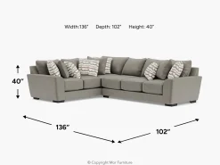 Mor Furniture Sectionals|Oracle Tux Sofa Sectional, Left Facing, Down - Custom Order