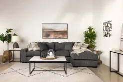 Mor Furniture Sofas|Oracle Xl Sofa Chaise In , Left Facing, Down Envy Ebony