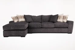 Mor Furniture Sofas|Oracle Xl Sofa Chaise In , Left Facing, Down Envy Ebony