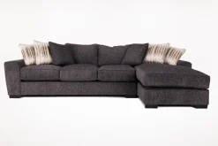 Mor Furniture Sofas|Oracle Xl Sofa Chaise In , Left Facing, Down Envy Ebony