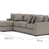 Mor Furniture Sofas|Oracle Xl Sofa Chaise, Left Facing, Down - Custom Order