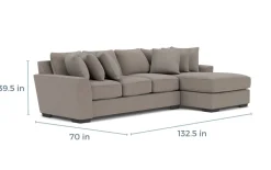 Mor Furniture Sofas|Oracle Xl Sofa Chaise, Left Facing, Down - Custom Order
