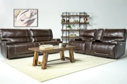 Mor Furniture Recliners|Oslo 3 Power Recliner In Brown Leather