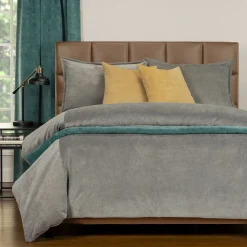 Mor Furniture Duvets & Coverlets|Duvets & Coverlets|Padma Duvet Set In Harbor Gray, 5 Piece, Queen