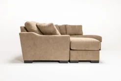 Mor Furniture Sectionals|Paige Dual Chaise Sectional In Sherry Bark, Left Facing