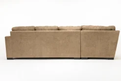 Mor Furniture Sectionals|Paige Dual Chaise Sectional In Sherry Bark, Left Facing