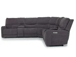 Mor Furniture Sectionals|Palencia 7 Piece 3 Power Sectional In Trento Charcoal
