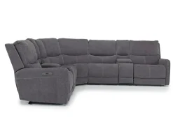 Mor Furniture Sectionals|Palencia 7 Piece 3 Power Sectional In Trento Charcoal