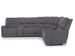 Mor Furniture Sectionals|Palencia 7 Piece 3 Power Sectional In Trento Charcoal