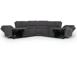 Mor Furniture Sectionals|Palencia 7 Piece 3 Power Sectional In Trento Charcoal