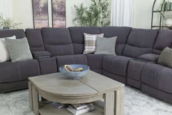 Mor Furniture Sectionals|Palencia 7 Piece 3 Power Sectional In Trento Charcoal